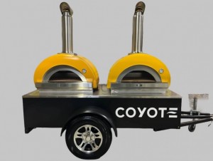 RAGING BULL Duomo Coyote 4x8 - Double Wood Fired Pizza Oven Mobile Trailer